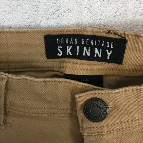 Urban Heritage Skinny Fit Jeans Womens 30 Brown Cotton Spandex Mid Rise Pants - Picture 5 of 7